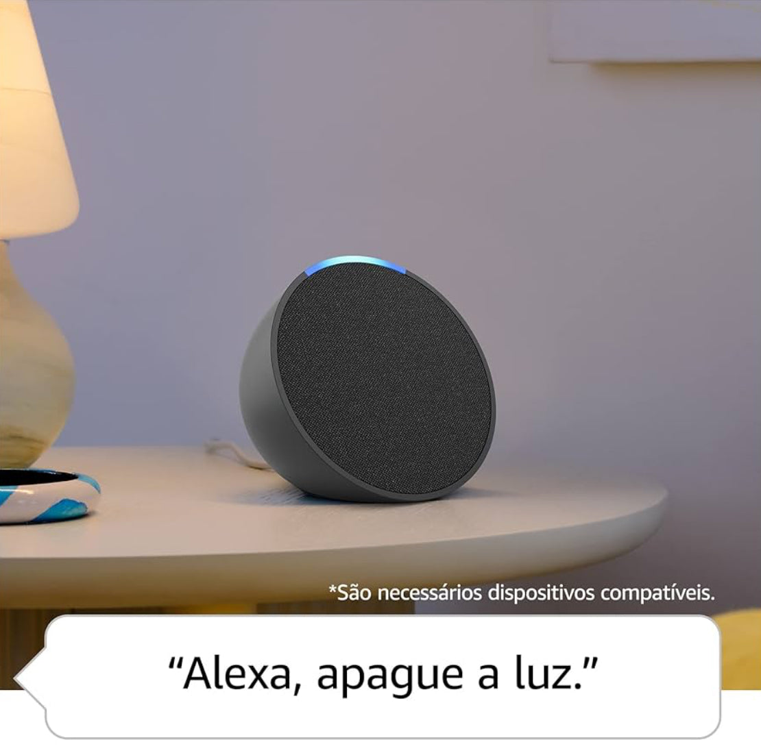 Amazon Echo Pop Original – Smart Speaker com Alexa Som Compacto e Inteligente