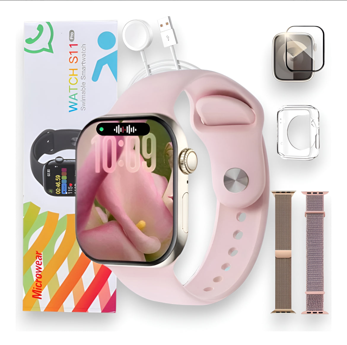 Smartwatch S11 Pro Series 11 – 49mm Compatível com Android e iOS