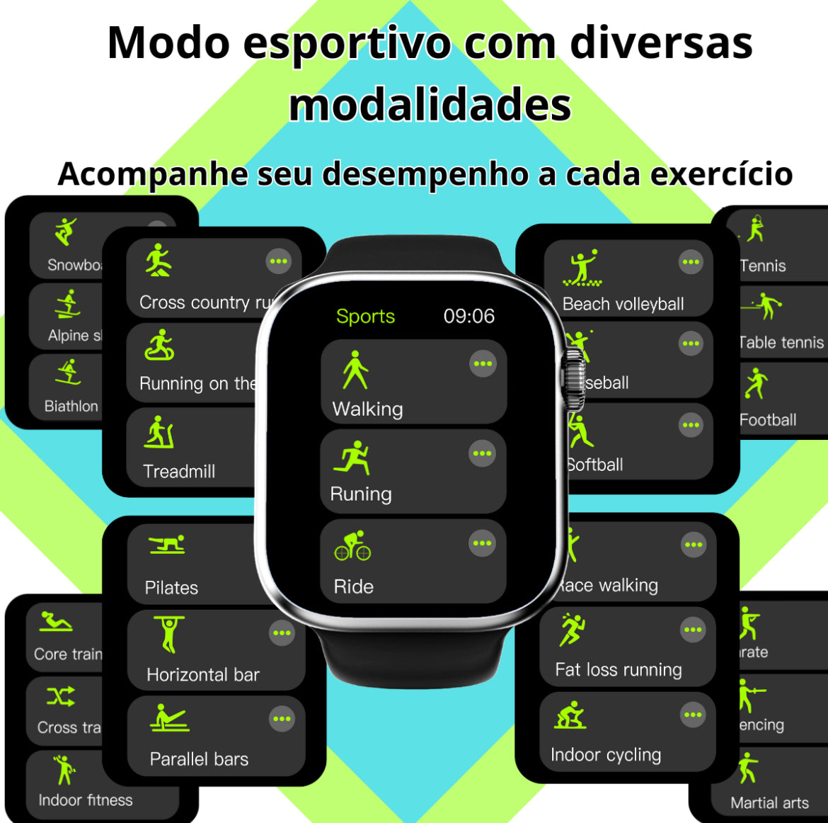Smartwatch GS9 Mini – 42mm Compatível com Android e iOS