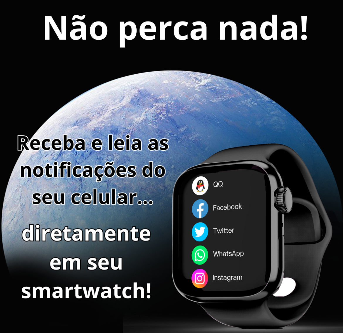 Smartwatch GS9 Mini – 42mm Compatível com Android e iOS