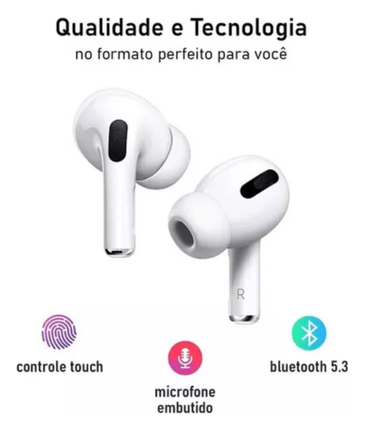 AirPods Pro 2 – 5ª Geração com Borracha Fone de Ouvido Bluetooth