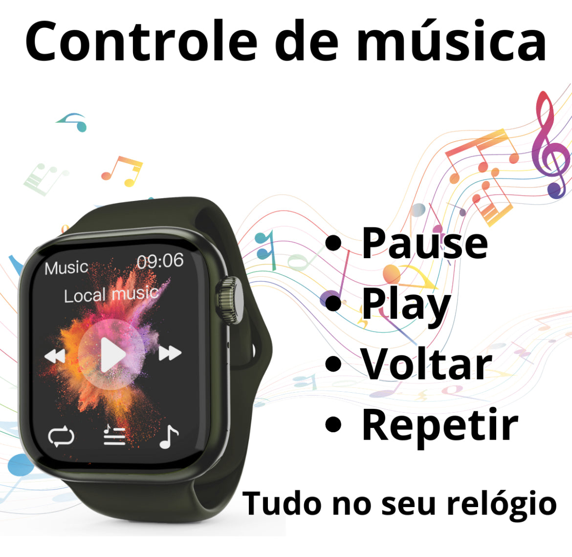 Smartwatch GS9 Mini – 42mm Compatível com Android e iOS