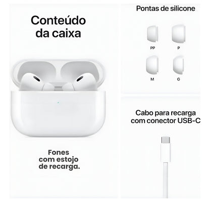 AirPods Pro – 3ª Geração com Borracha Fone de Ouvido Bluetooth