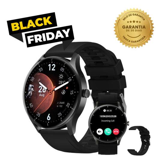 Smartwatch PEJE ZW02 – Tela Redonda AMOLED GPS Integrado Compatível com Android e iOS