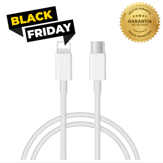Cabo Apple USB Lightning 1 Metro Carregamento Rápido e Sincronização