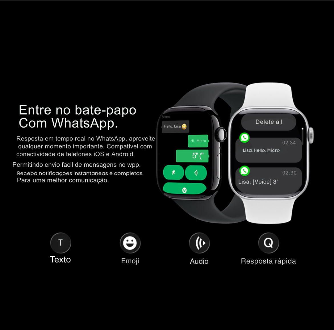 Smartwatch S11 Pro Series 11 – 49mm Compatível com Android e iOS