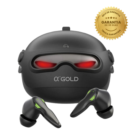Fone de Ouvido Bluetooth Sem Fio Gamer A’Gold Com Microfone