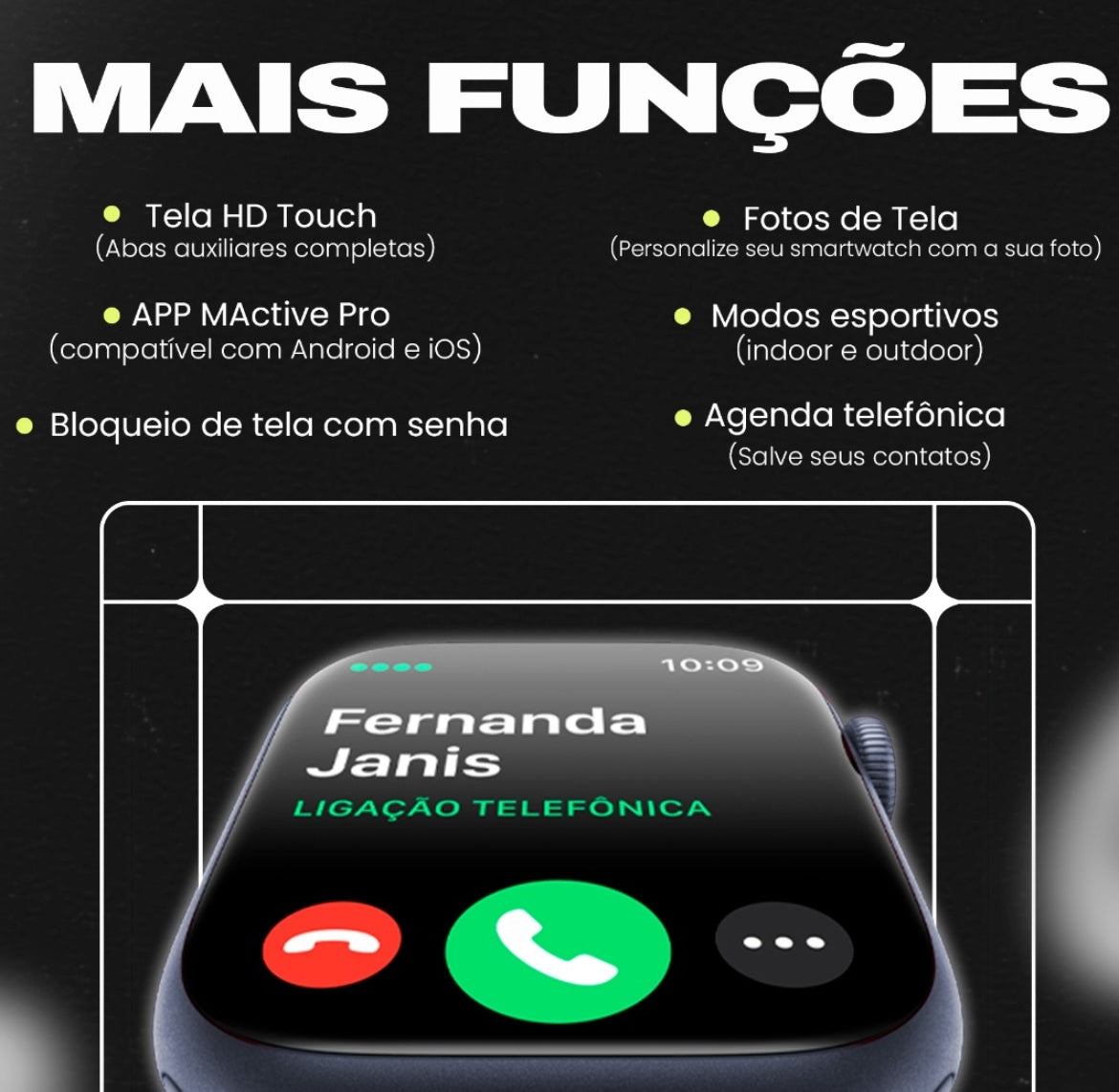 Smartwatch S11 Pro Series 11 – 49mm Compatível com Android e iOS