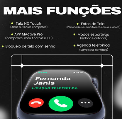 Smartwatch S11 Pro Series 11 – 49mm Compatível com Android e iOS
