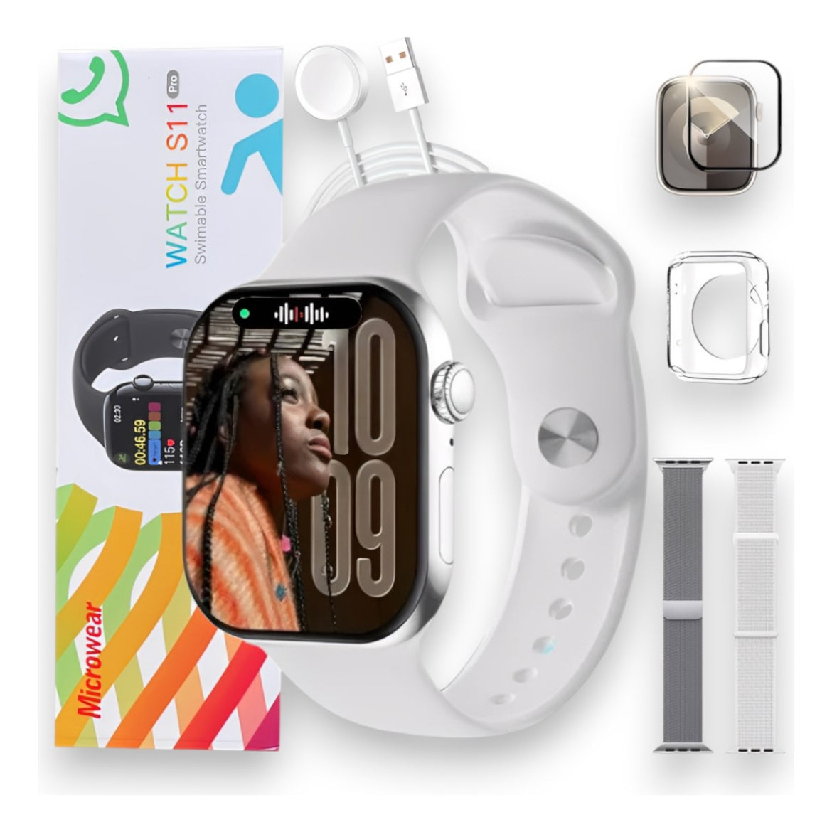 Smartwatch S11 Pro Series 11 – 49mm Compatível com Android e iOS