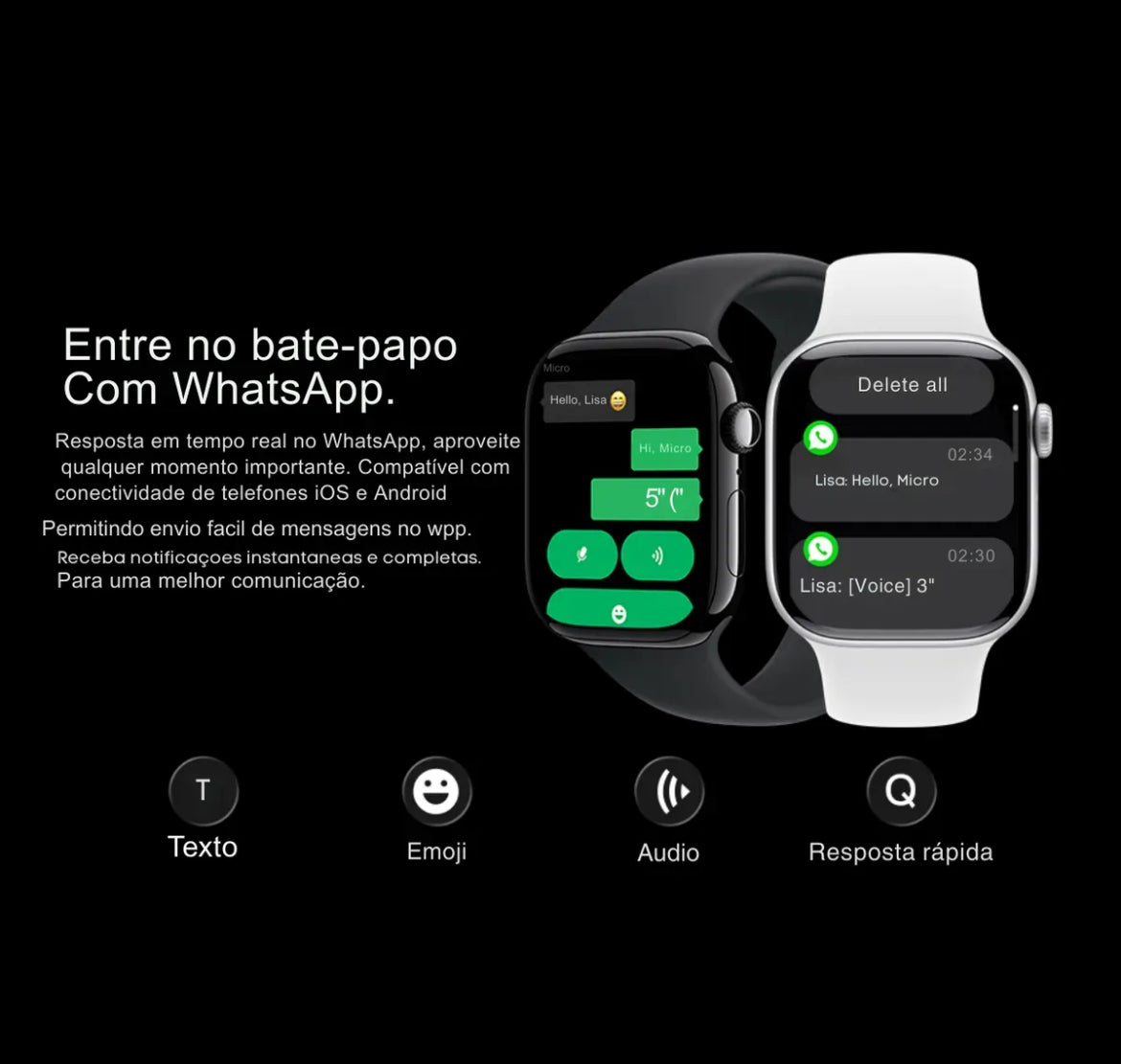 Smartwatch S11 Pro Series 11 – 49mm Compatível com Android e iOS